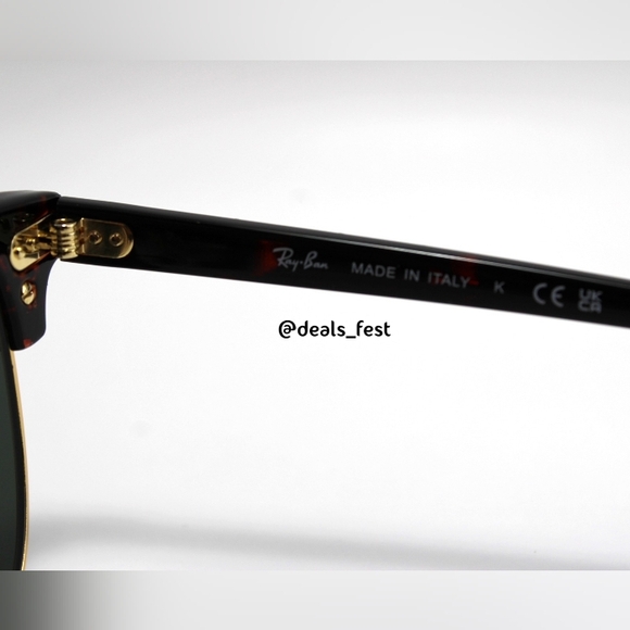 Model Display Ray-Ban Clubmaster Green G15 RB3016 Tortoise - Picture 13 of 17